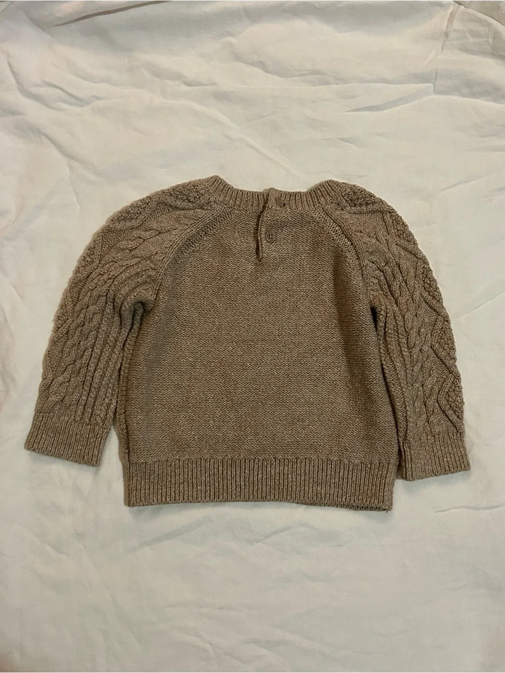 Baby GAP Cable Knit Crew Sweater - Taupe